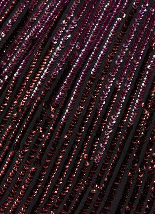 Detail View - Click To Enlarge - NEEDLE & THREAD - 'Kaleidoscope' sequin stripe off-shoulder dress