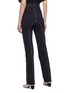 Back View - Click To Enlarge - SELF-PORTRAIT - Belted contrast topstitching canvas pants