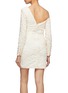 Back View - Click To Enlarge - SELF-PORTRAIT - Zip front ruffle sequin one-shoulder dress