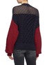 Back View - Click To Enlarge - SELF-PORTRAIT - Colourblock cotton-wool mix knit sweater