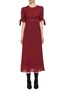 Main View - Click To Enlarge - C/MEO COLLECTIVE - 'Affix' tie sleeve gingham check midi dress