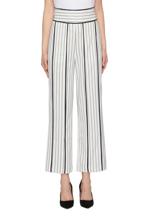 Main View - Click To Enlarge - C/MEO COLLECTIVE - 'Effigurate' contrast pinstripe wide leg pants