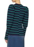 Back View - Click To Enlarge - C/MEO COLLECTIVE - 'Underline' blouson sleeve asymmetric stripe mix knit sweater