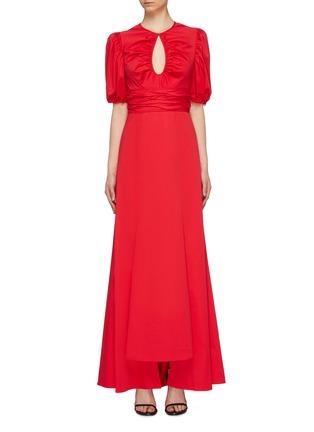 Main View - Click To Enlarge - C/MEO COLLECTIVE - 'Desirous' keyhole front ruched gown