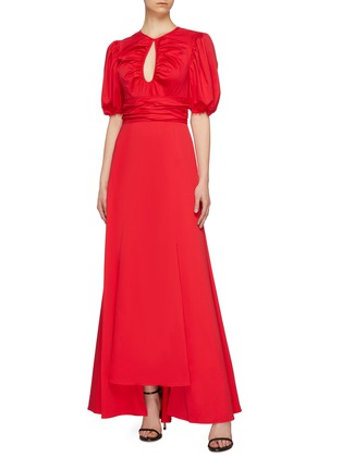 Figure View - Click To Enlarge - C/MEO COLLECTIVE - 'Desirous' keyhole front ruched gown