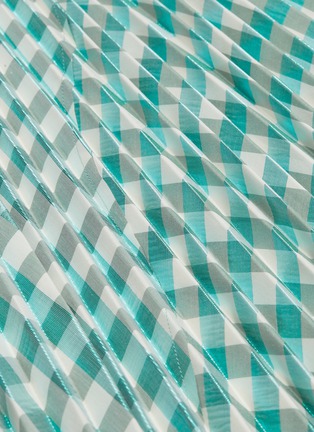 Detail View - Click To Enlarge - CÉDRIC CHARLIER - Pleated gingham check panelled skirt