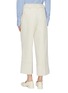 Back View - Click To Enlarge - CÉDRIC CHARLIER - Belted contrast topstitching linen-cotton culottes