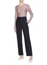 Figure View - Click To Enlarge - CÉDRIC CHARLIER - Asymmetric pleated virgin wool suiting pants