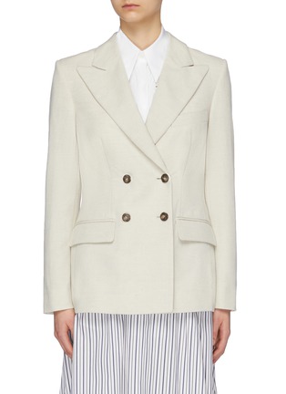 Main View - Click To Enlarge - CÉDRIC CHARLIER - Peaked lapel double-breasted blazer