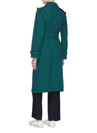 Back View - Click To Enlarge - CÉDRIC CHARLIER - Belted oversized lapel trench coat