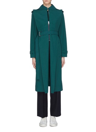 Main View - Click To Enlarge - CÉDRIC CHARLIER - Belted oversized lapel trench coat