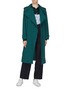 Figure View - Click To Enlarge - CÉDRIC CHARLIER - Belted oversized lapel trench coat