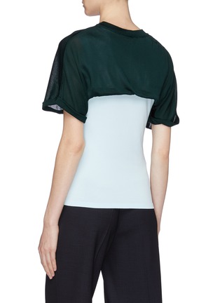 Back View - Click To Enlarge - CÉDRIC CHARLIER - Colourblock T-shirt panel top