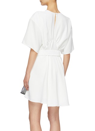 Back View - Click To Enlarge - CHRISTOPHER ESBER - Belted lace panel T-shirt dress