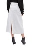 Back View - Click To Enlarge - CHRISTOPHER ESBER - Belted panelled linen wrap skirt