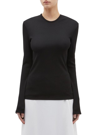 Main View - Click To Enlarge - CHRISTOPHER ESBER - Twist cutout back rib knit top