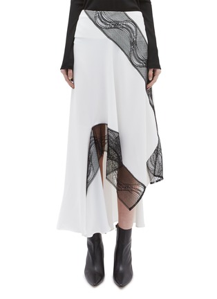 Main View - Click To Enlarge - CHRISTOPHER ESBER - 'Eclipse' lace panel asymmetric skirt
