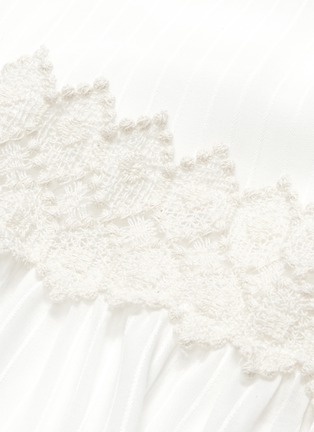 Detail View - Click To Enlarge - PHILOSOPHY DI LORENZO SERAFINI - Crochet panel tiered shirt dress