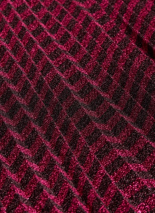 Detail View - Click To Enlarge - PHILOSOPHY DI LORENZO SERAFINI - Pleated back metallic stripe knit T-shirt dress