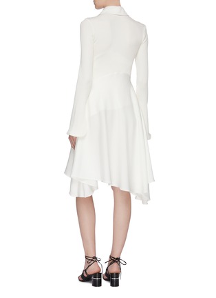 Back View - Click To Enlarge - ELLERY - 'Triple One' half-zip knit panel drape dress