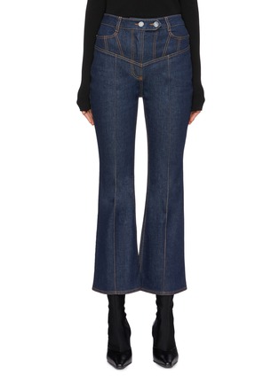 Main View - Click To Enlarge - ELLERY - 'Presentism' contrast topstitching flared jeans