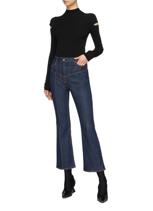 Figure View - Click To Enlarge - ELLERY - 'Presentism' contrast topstitching flared jeans