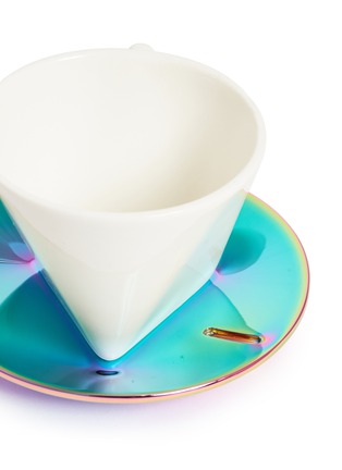 Detail View - Click To Enlarge - MUTUOPIA - 'Tri-chapter' espresso cup and saucer set – Green