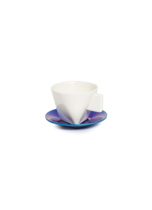 Main View - Click To Enlarge - MUTUOPIA - 'Tri-chapter' espresso cup and saucer set – Blue