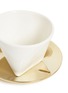 Detail View - Click To Enlarge - MUTUOPIA - 'Tri-chapter' espresso cup and saucer set – Gold
