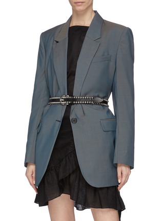 Figure View - Click To Enlarge - ISABEL MARANT - 'Tokky' ball stud leather belt