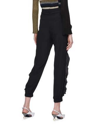 Back View - Click To Enlarge - SONIA RYKIEL - Ruffle outseam cropped crepe pants