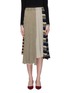 Main View - Click To Enlarge - SONIA RYKIEL - Asymmetric stripe patchwork pleated knit skirt