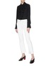 Figure View - Click To Enlarge - SONIA RYKIEL - Frayed stripe jeans