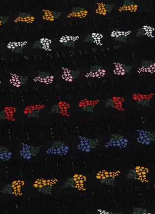  - SONIA RYKIEL - Mimosa floral jacquard open knit sweater