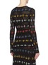 Back View - Click To Enlarge - SONIA RYKIEL - Mimosa floral jacquard open knit sweater
