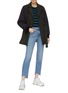 Figure View - Click To Enlarge - SONIA RYKIEL - Belted patchwork melton coat