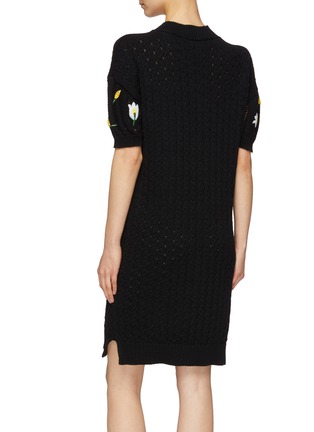 Back View - Click To Enlarge - SONIA RYKIEL - Floral embroidered knit dress
