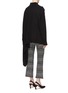 Back View - Click To Enlarge - SONIA RYKIEL - Button shoulder asymmetric drape cashmere turtleneck sweater