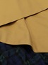 Detail View - Click To Enlarge - ENFÖLD - Layered check plaid hem gabardine skirt