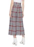 Back View - Click To Enlarge - MSGM - Fringe border houndstooth check plaid wide leg pants