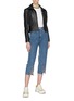 Figure View - Click To Enlarge - AALTO - Zip cuff cropped straight leg jeans