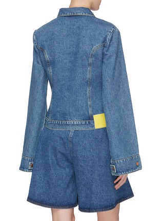 Back View - Click To Enlarge - AALTO - Bell sleeve denim jacket