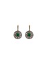 Main View - Click To Enlarge - AISHWARYA - Diamond emerald silver gold alloy disc earrings