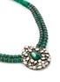  - AISHWARYA - Diamond emerald silver gold alloy pendant necklace
