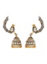 Main View - Click To Enlarge - AISHWARYA - Diamond ruby silver gold alloy jhumka drop earrings
