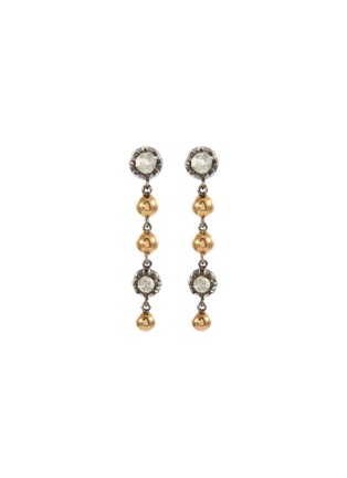 Main View - Click To Enlarge - AISHWARYA - 'Eye Candy' diamond silver gold alloy ball drop earrings