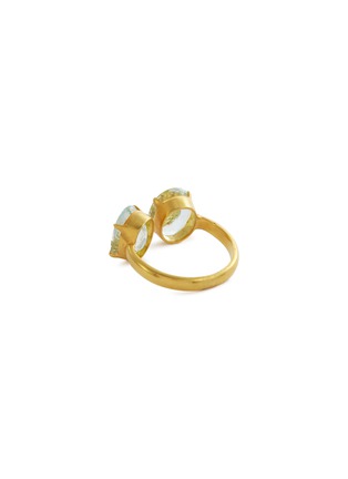  - AISHWARYA - Aquamarine silver gold alloy open ring