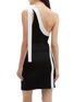 Back View - Click To Enlarge - GALVAN LONDON - Sash tie cutout one-shoulder mini dress