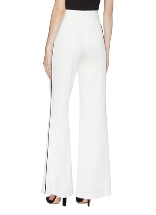 Back View - Click To Enlarge - GALVAN LONDON - 'Bianca' contrast piped outseam crepe pants