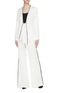 Figure View - Click To Enlarge - GALVAN LONDON - 'Bianca' contrast piped outseam crepe pants